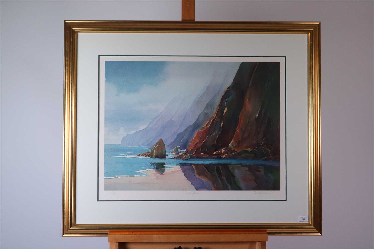 Lot 16 - Watercolour print, 'Early Morning Mist'