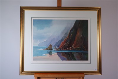 Lot 16 - Watercolour print, 'Early Morning Mist'