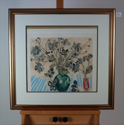 Lot 145 - Jenny Devereux (British Contemporary), Blue Flowers