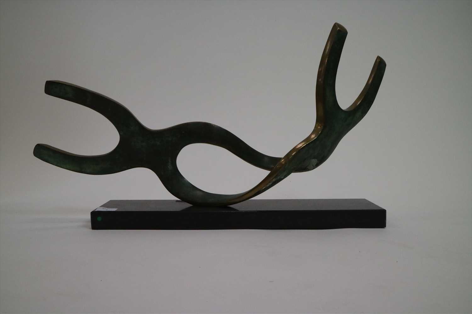 Lot 4 - Two Bronze Abstract Sculptures