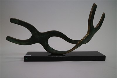 Lot 4 - Two Bronze Abstract Sculptures