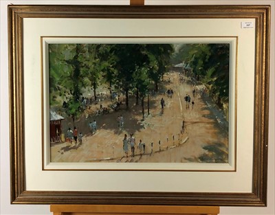 Lot 337 - James Longueville RBSA PS (British Contemporary), Summer Evening at The Groves, Chester