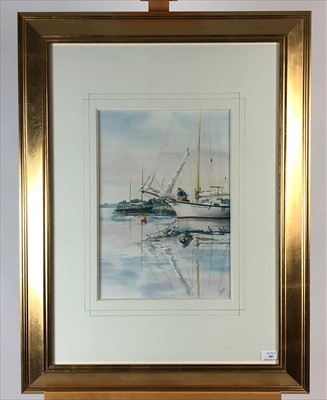 Lot 391 - Carol Sebold (American, 1939-2010), Moored Yachts