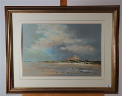 Lot 367 - Ken Littler (British 20th Century, Northern School), Bamburgh Castle