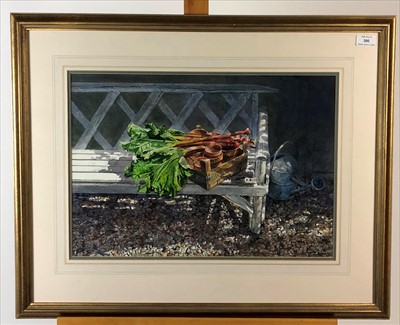 Lot 300 - Neil Faulkner (British Contemporary) Rhubarb on a Bench