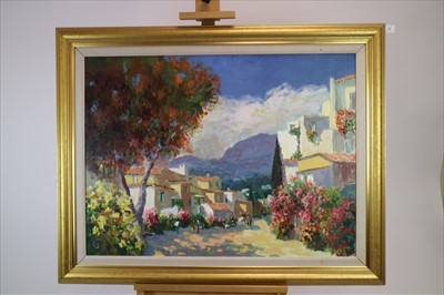 Lot 204 - Vincent (French Contemporary), 'Aldea Fornells' and Mallorca Town Views (2)