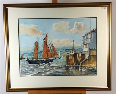 Lot 273 - Bert Wright RSMA FRSA (British 20th Century), Entering Portsmouth Harbour