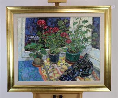 Lot 213 - Jack Miller (British 20th Century, 1945-2004), Geranium