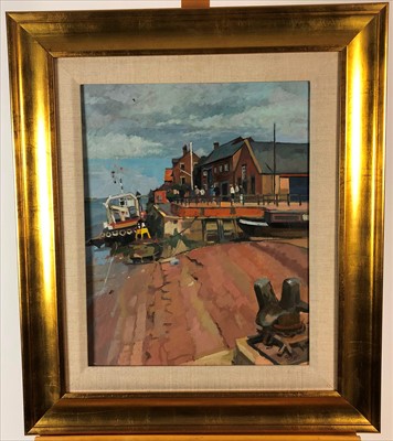 Lot 350 - Warren Storey RWA (British Northern School 1924-2008), King's Lynn Wharf