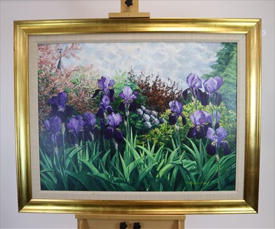 Lot 36 - Francis St Clair Miller (British Contemporary), Irises