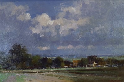 Lot 179 - Matthew Alexander (British 20th-21st Century), Breezy Day at Marsh Side