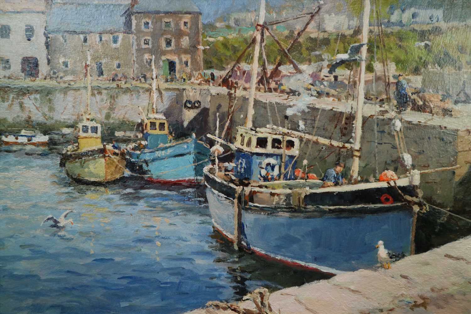 Lot 10 - Josiah John Sturgeon RI RSMA (British 20th Century, 1919-2000), Mousehole Harbour