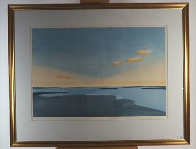 Lot 196 - Marie Hugo (French Contemporary), Estuary Dusk