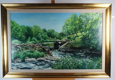 Lot 207 - Francis St Clair Miller (British Contemporary), The River at Builth Wells