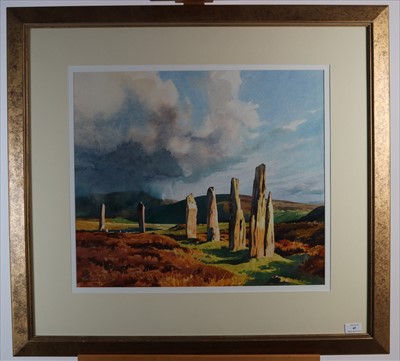 Lot 47 - Vivienne Pooley (British Northern School), Isle of Skye and Ancient Stones of Orkney