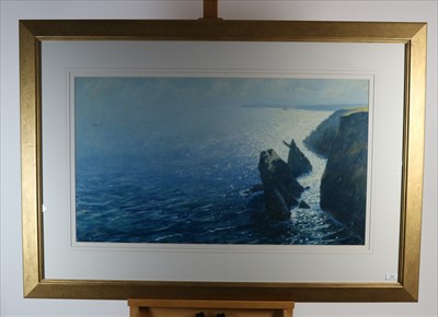 Lot 235 - Robert Jones (British Contemporary), Fishing Early Morning at Hells Mouth