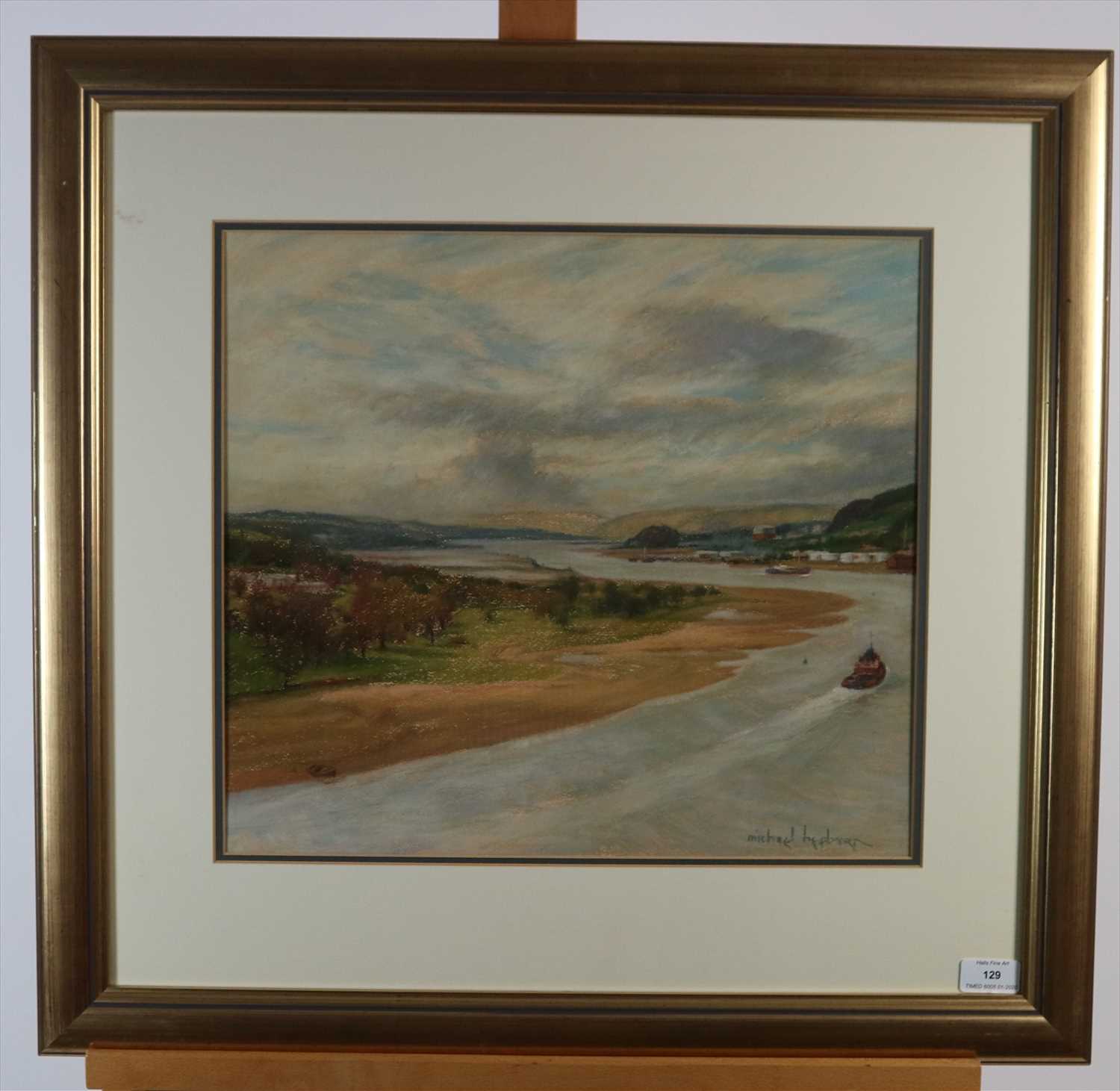 Lot 30 - Michael Hepburn (Scottish, 20th-21st Century), River Scene