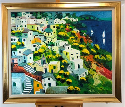 Lot 94 - Athos Faccincani (Italian, 20th-21st Century), Grecian Landscape