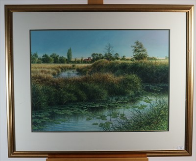 Lot 363 - Michael John Pettersson (British 20th Century), Lazy River Brett at Layham, Suffolk