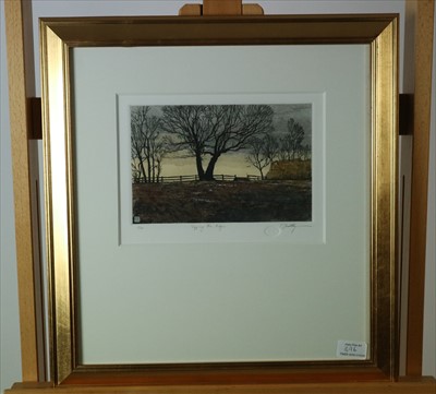 Lot 376 - Four British School Etchings, Winter Landscapes