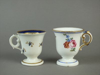 Lot 317 - Two Caughley and French egg cups
