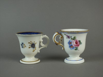 Lot 317 - Two Caughley and French egg cups