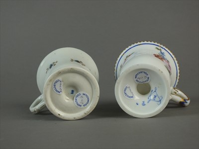 Lot 317 - Two Caughley and French egg cups
