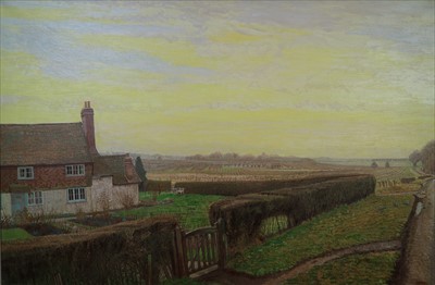 Lot 70 - Maurice Sheppard PPRWS (Welsh, 20th-21st Century), Farm Garden and Orchard, Kent