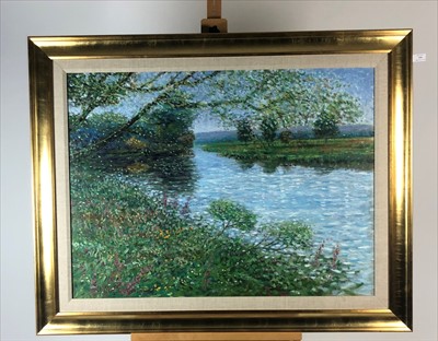 Lot 379 - David McLoughlin (British School, 20th Century), River Alder I