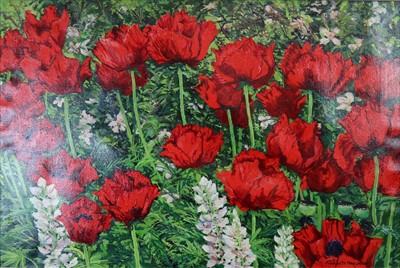 Lot 111 - Francis St Clair Miller (British Contemporary), Poppies