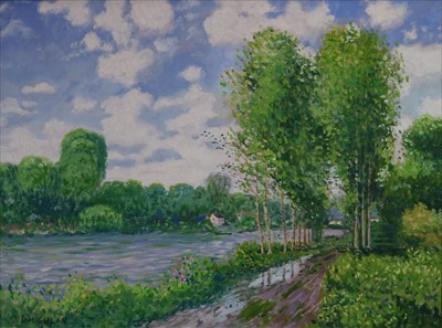 Lot 188 - David McLoughlin (British School, 20th Century), River Path