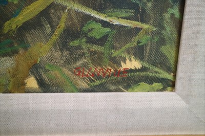 Lot 260 - Christopher Glanville RWA (British 20th-21st Century), View From Bedfield Hill and Footbridge