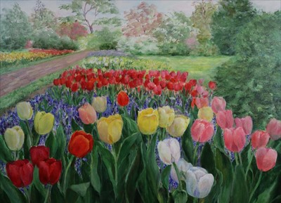 Lot 390 - Eileen Mumford (20th Century), Tulips