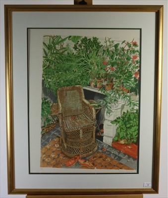 Lot 97 - Rosalind Forster (British Contemporary), Rattan Armchair