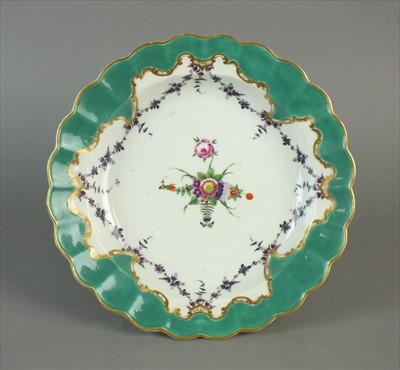 Lot 219 - Worcester plate, circa 1770