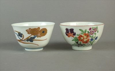Lot 491 - Two Worcester tea bowls, circa 1770