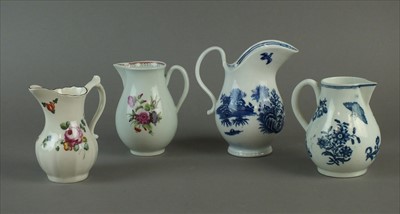 Lot 493 - Four Worcester cream jugs, circa 1770-90