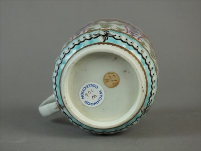 Lot 496 - Worcester 'Hop Trellis' coffee cup, circa 1775