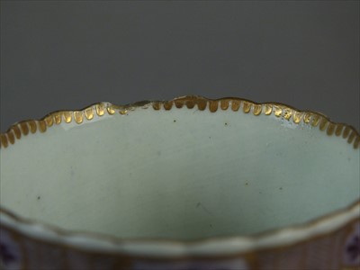 Lot 496 - Worcester 'Hop Trellis' coffee cup, circa 1775