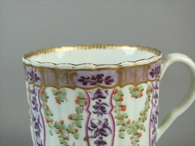 Lot 496 - Worcester 'Hop Trellis' coffee cup, circa 1775