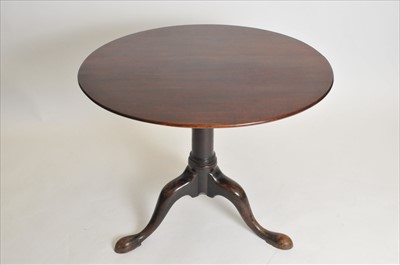 Lot 360 - A 19th century mahogany tilt-top tripod table