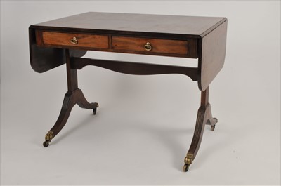 Lot 355 - A Waring & Gillow of Liverpool Regency style mahogany sofa table
