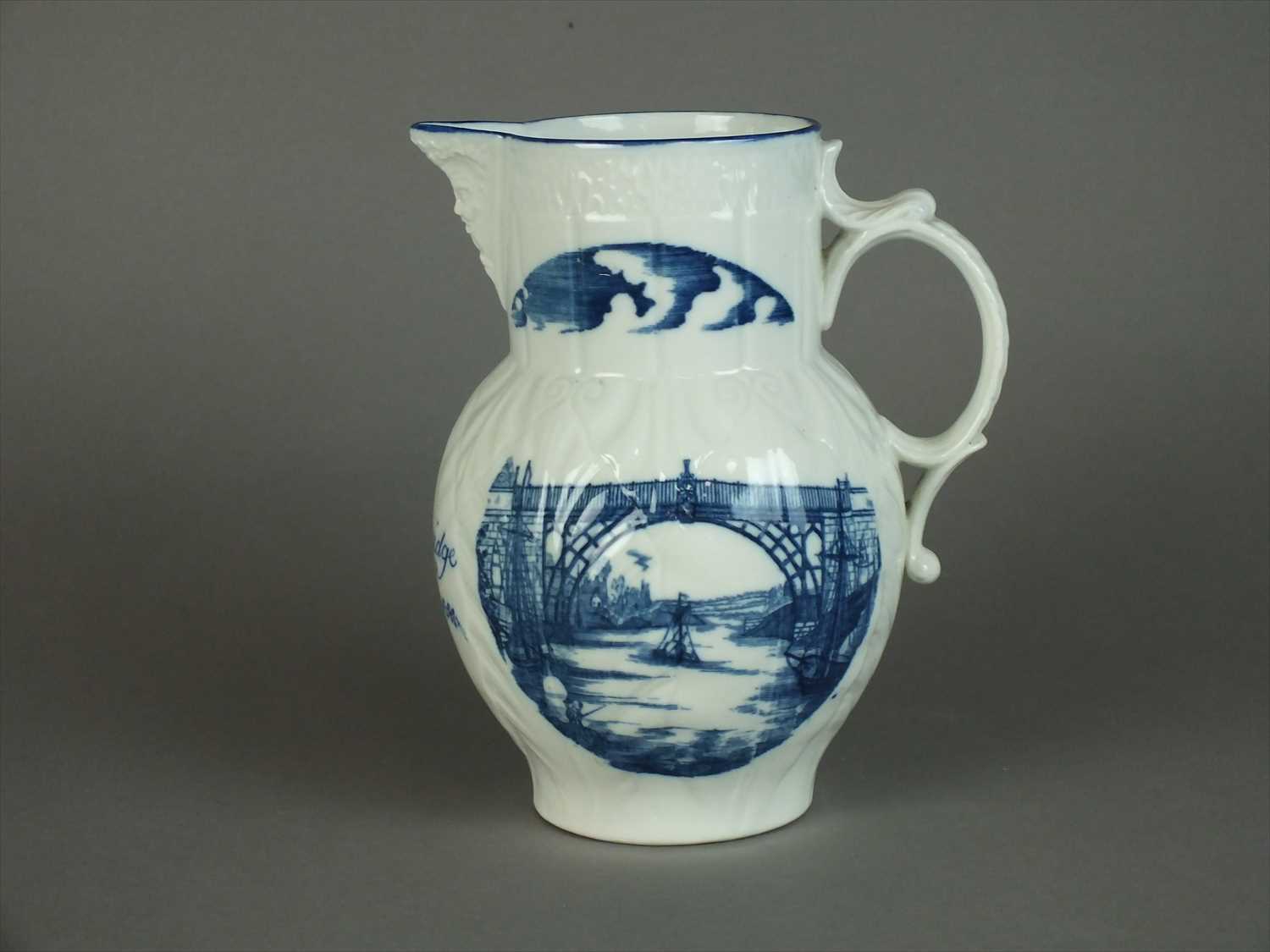 338 - Caughley jug named to 'Mr. Berridge', dated 1790
