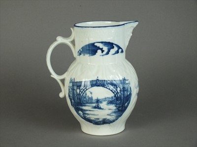 Lot 338 - Caughley jug named to 'Mr. Berridge', dated 1790