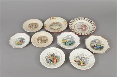 Lot 160 - Nine Victorian child's nursery plates