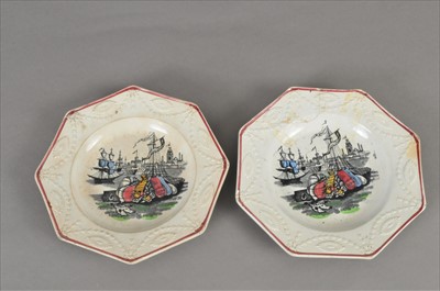 Lot 159 - Pair of Victorian 'Corn Law' plates