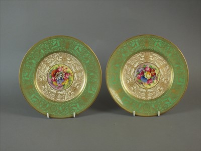 Lot 227 - A pair of Royal Worcester plates by W.H Austin