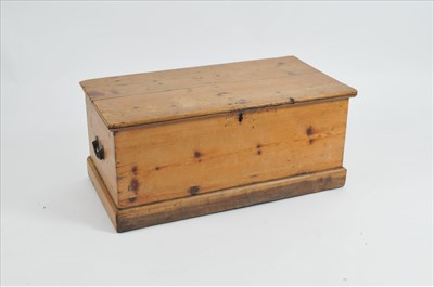 Lot 365 - A rustic stripped pine blanket box