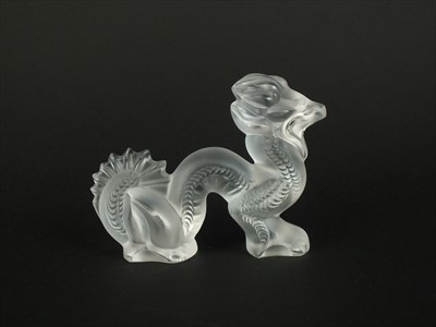 Lot 572 - Lalique Crystal model of a dragon