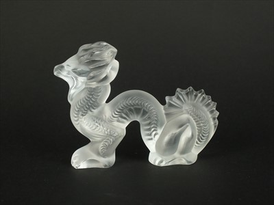 Lot 572 - Lalique Crystal model of a dragon